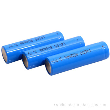 3.7V 800mAh 14500 Li-ion Battery AA Li ion